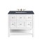 James Martin Vanities Breckenridge 36in Single Vanity, Bright White w/ 3 CM Charcoal Soapstone Top 330-V36-BW-3CSP - alternate 1